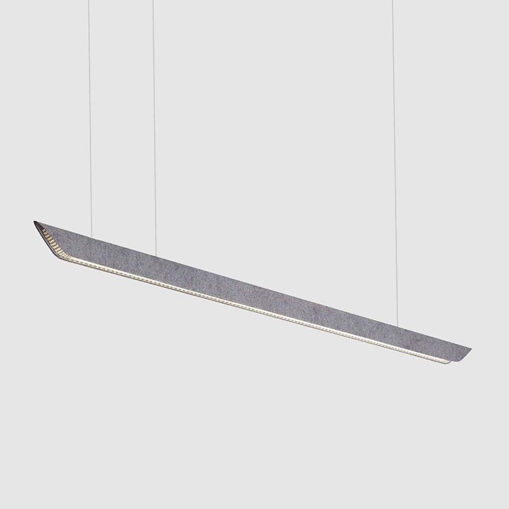 POLARIS LIGHTING - LED акустично осветително тяло HONEY W75/H105/L1380mm 60W, смяна на цветната температура 3060lm 72.8° сив 2501-60