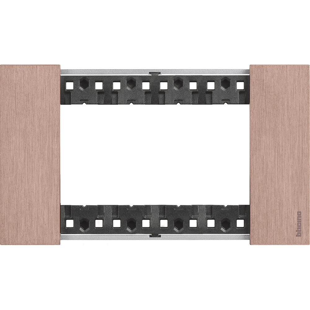 BTICINO - KA4804ZM 4 modules Living Now Plate - copper - material: metal