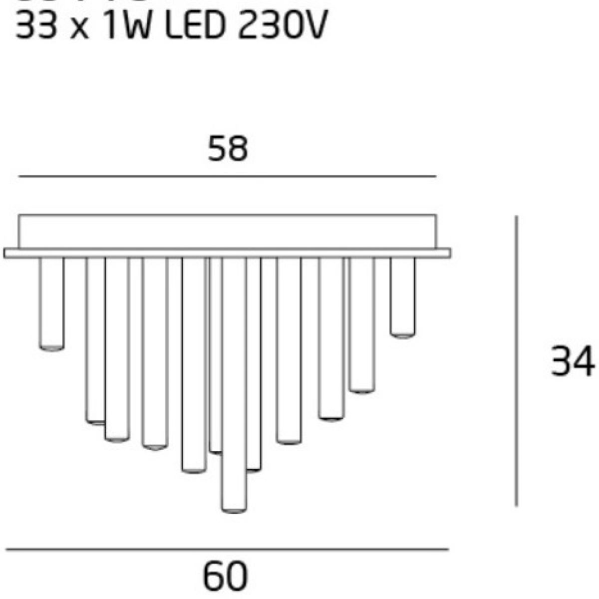 MAXLIGHT - ORGANIC W0186D ,8 x 1W LED 230V 360 LM