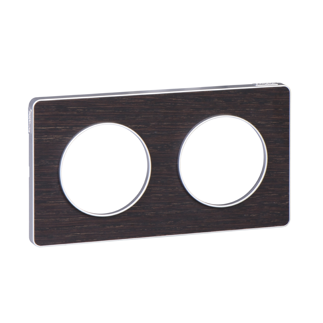 SCHNEIDER ELECTRIC - S530804P Odace Touch aluminium декоративна рамка двойна oпушен венге