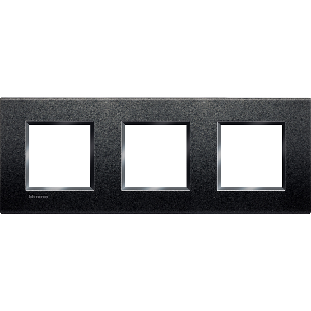 BTICINO - LNA4802M3AR Square cover plate 3х2modules -Anthracite -technopolymer