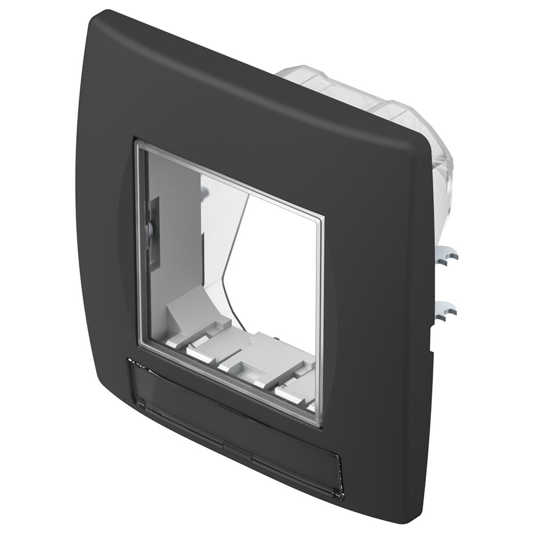 TEM - CM23SB Frame 2M IP44 for sockets, color Black matt, Modul