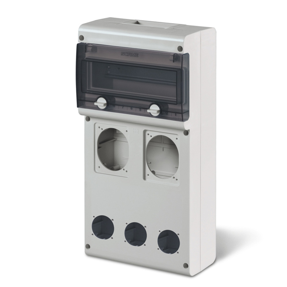 SCAME - Block IP66 SURFACE MOUNTING BLOCK4 11 MOD. 212x415x105mm  632.4520-000