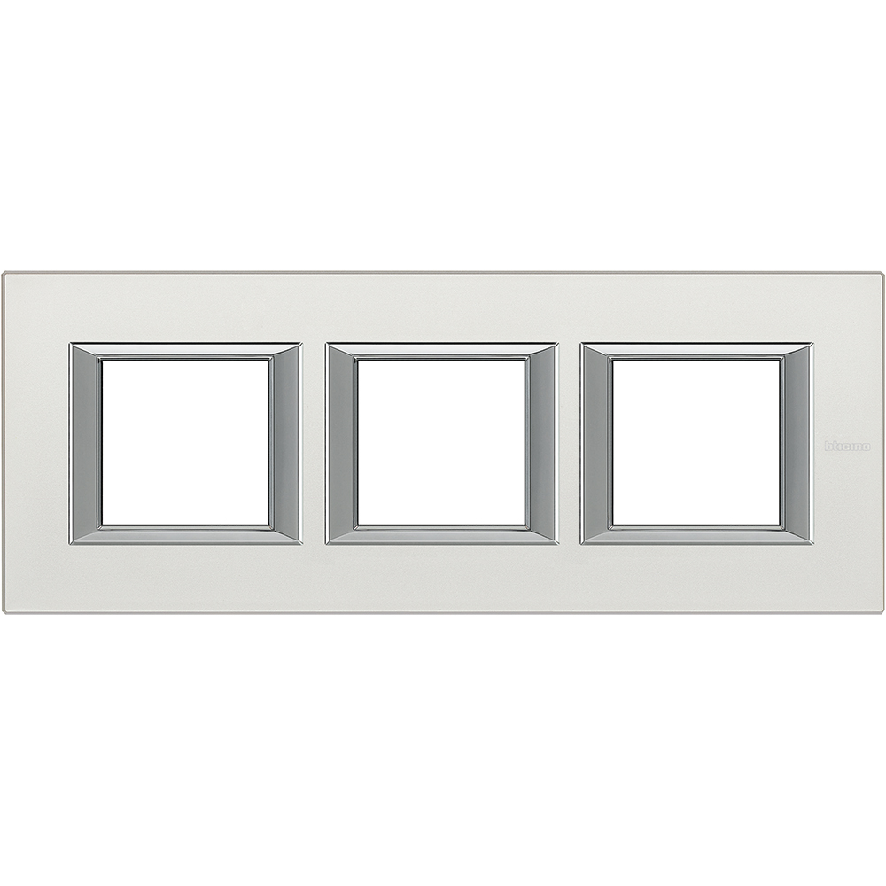 BTICINO - HA4802M3HSAN rectangular cover plate 3х2modules-matt silver-metal