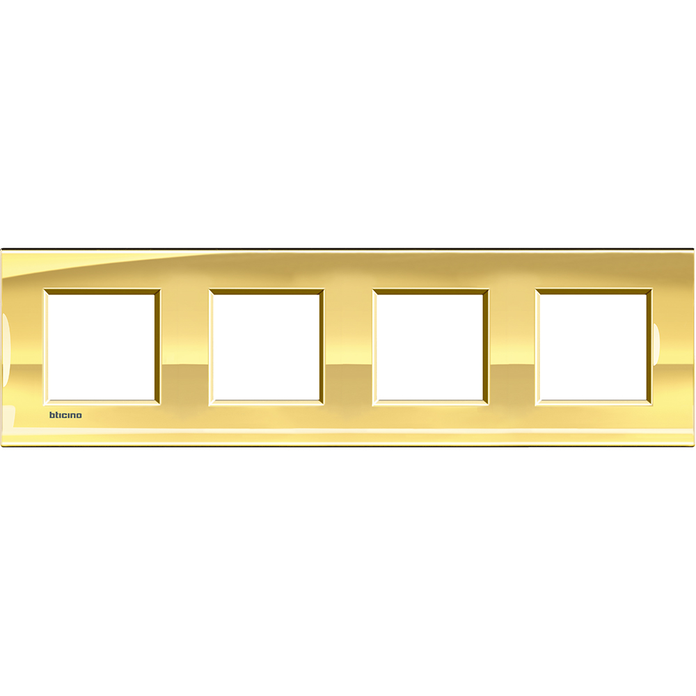 BTICINO - LNA4802M4OA Square cover plate 4х2modules - ice gold
