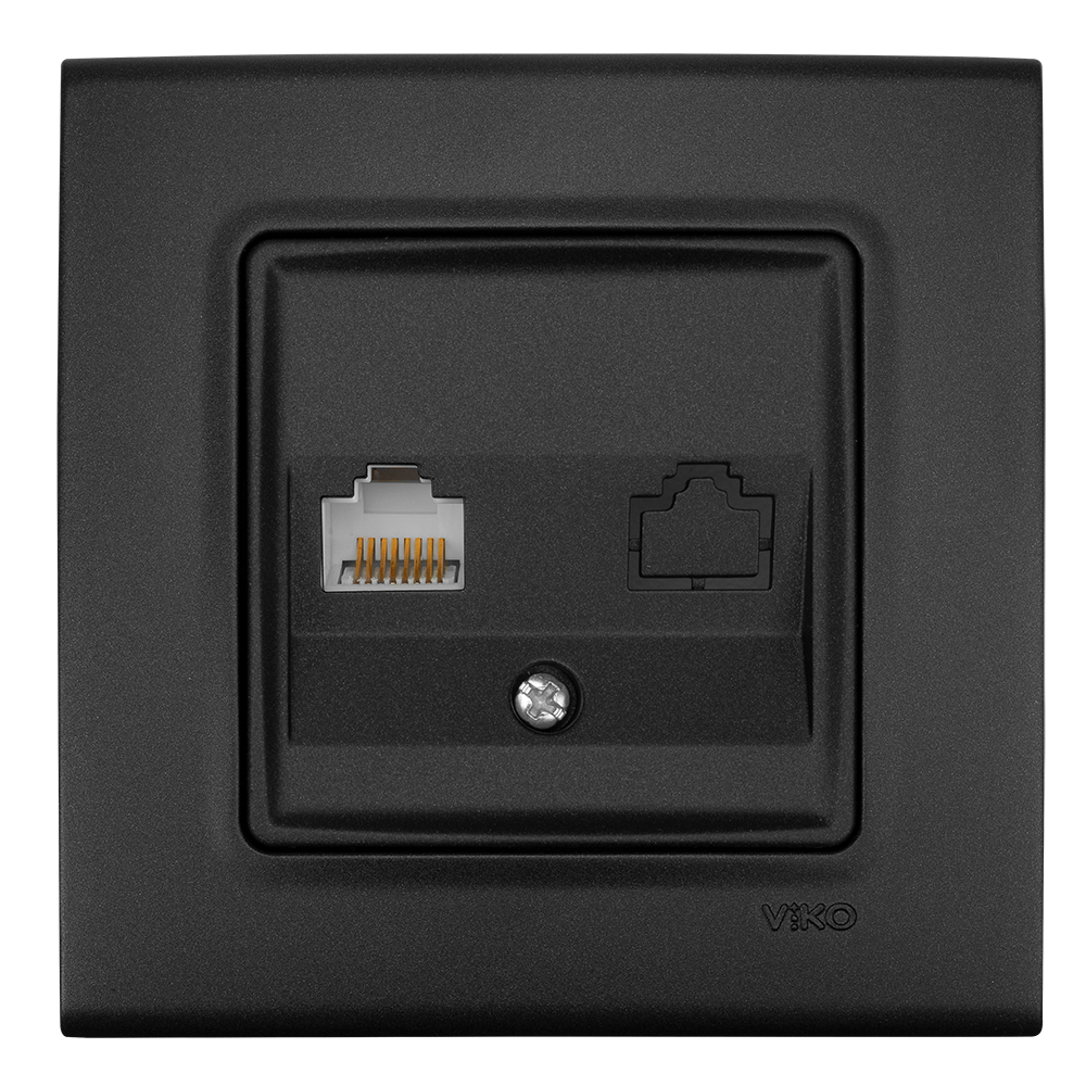 Viko Socket VIKO - Data socket CAT6 LINNERA LIFE black 90404078-BG