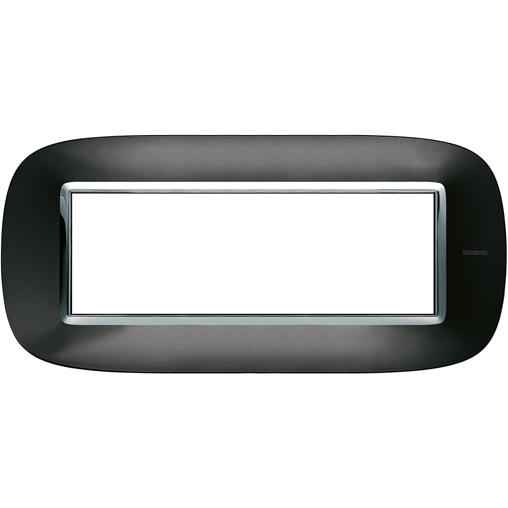 BTICINO - HB4806XS Elliptical cover plate 6 modules - anthracite 