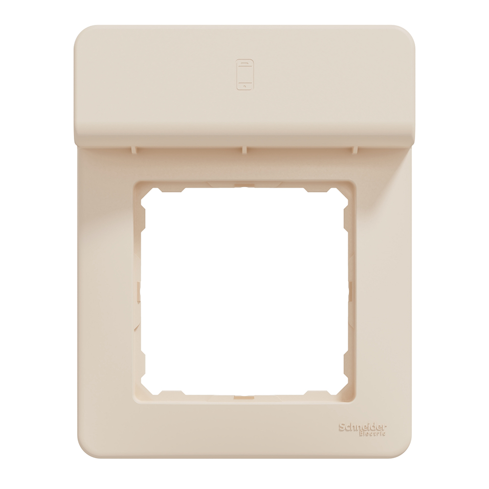 SCHNEIDER ELECTRIC - SDD312809 Sedna Design- 1-gang frame with mobile phone stand - beige