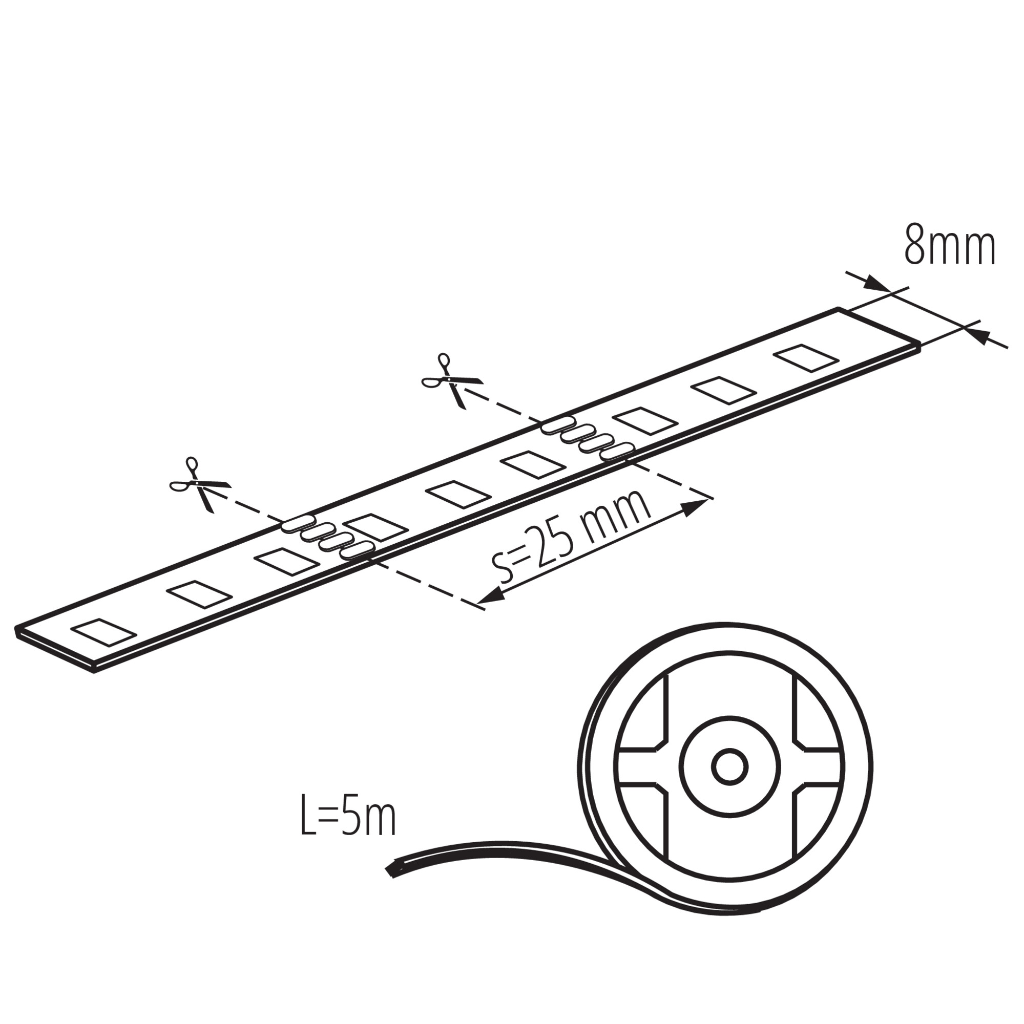 KANLUX - LED strip LEDS-B 9,6W/M IP65-CW 9,6W 1028lm 6500K IP65 24538