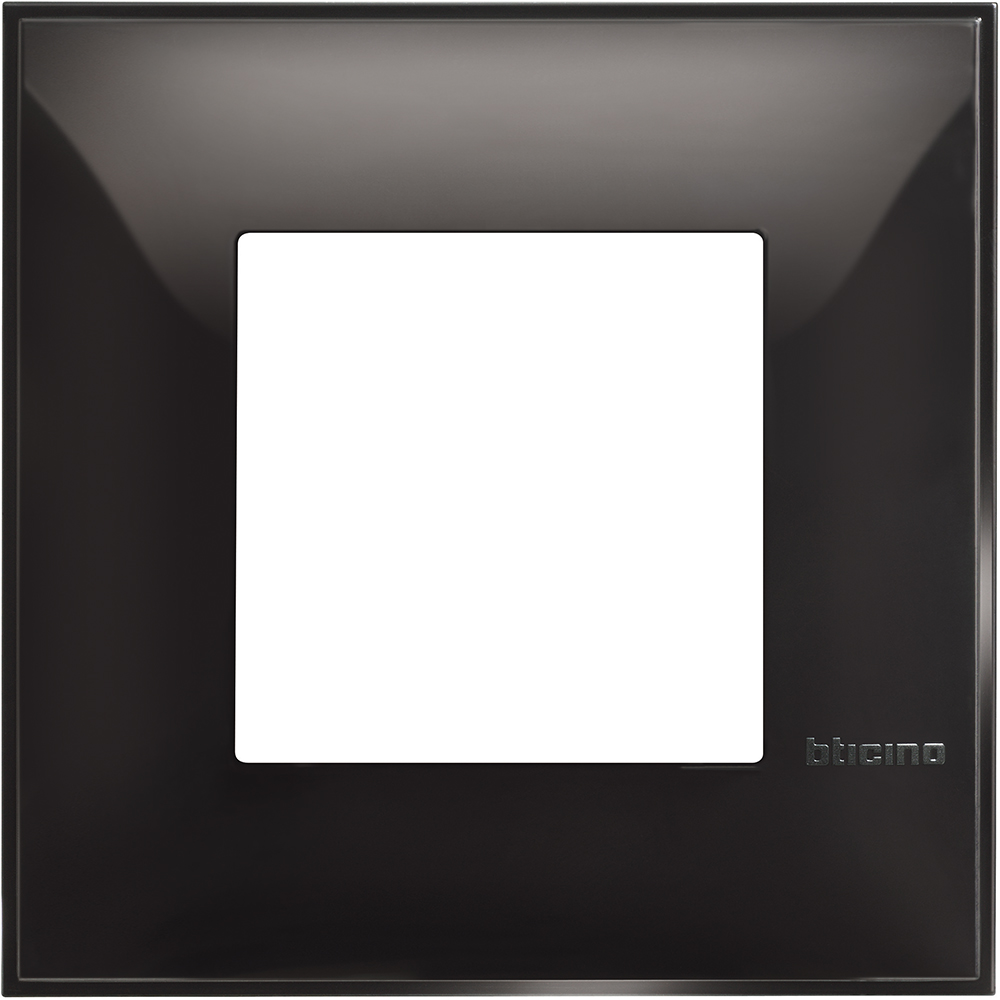 BTICINO -  R4802BC cover plate - 2 centered module - Black