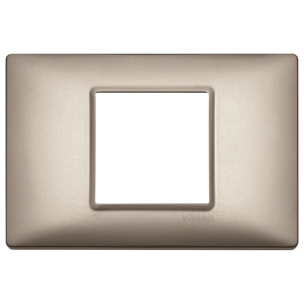 VIMAR - 14652.74 - Plate 2centrM met. pearl nickel