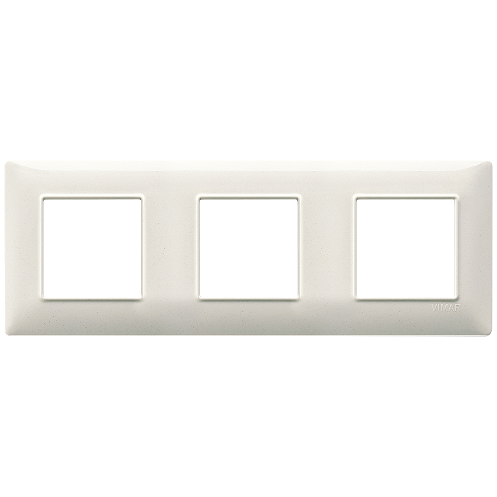 VIMAR - 14644.06 - Plate 6M(2+2+2) 71mm techn.granite white