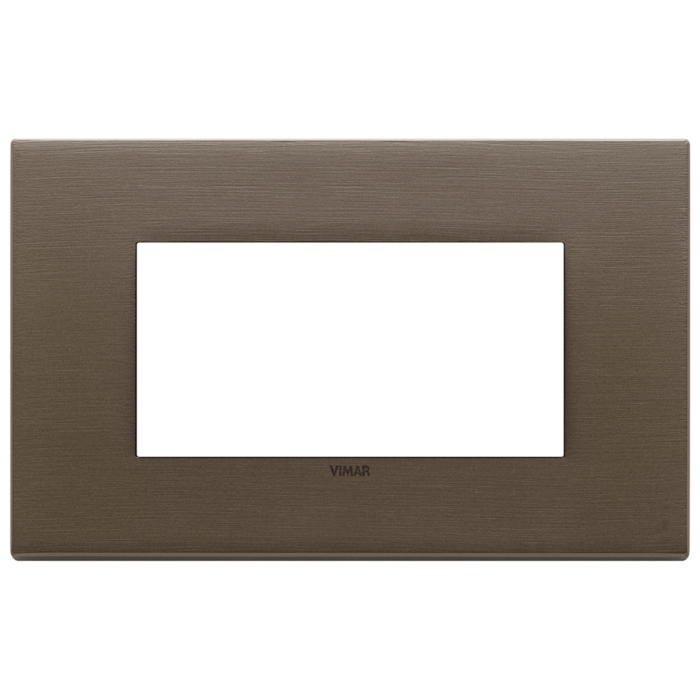 VIMAR - 22654.12 - Plate 4M metal brushed dark bronze