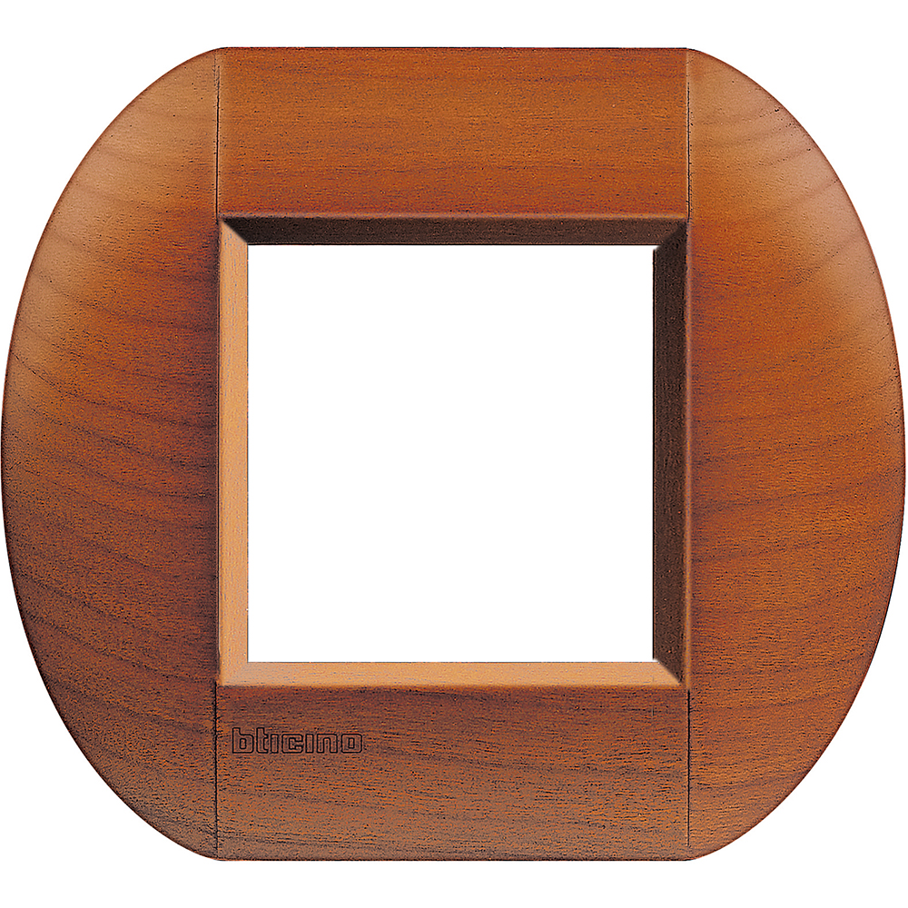 BTICINO - LNB4802LCA Round cover plate 2 modules - cherry