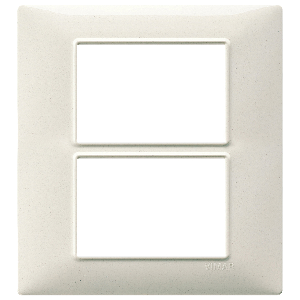VIMAR - 14659.06 - Plate 6(3+3)M techn. granite white