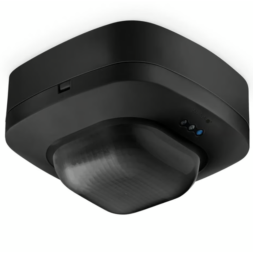 STEINEL - PIR presence detector, for surface mounting on ceiling, 360°, range 8 x 8m @ h=2.8m, IP20, IR Quattro HD, Black SL068615