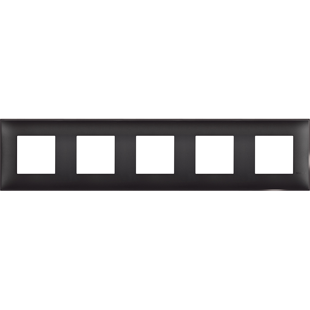 BTICINO - R4802M5BG cover plate - 2+2+2+2+2 horizontal/vertical installation modules - Black satin