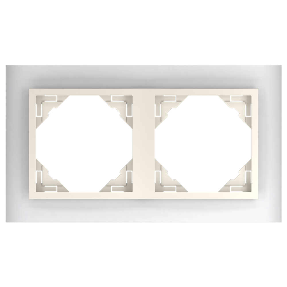 EFAPEL - DOUBLE FRAME GLASS/PEARL 90920 TCP LOGUS 90 Crystal