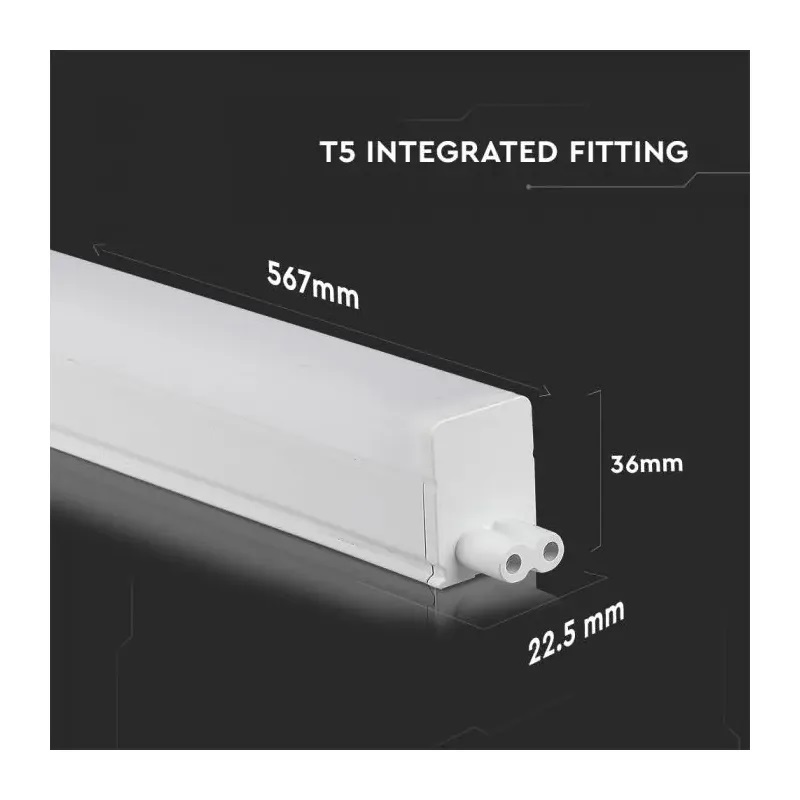 V-TAC - 7W LED Batten Fitting Square SAMSUNG Chip T5 60cm 4000K SKU ...