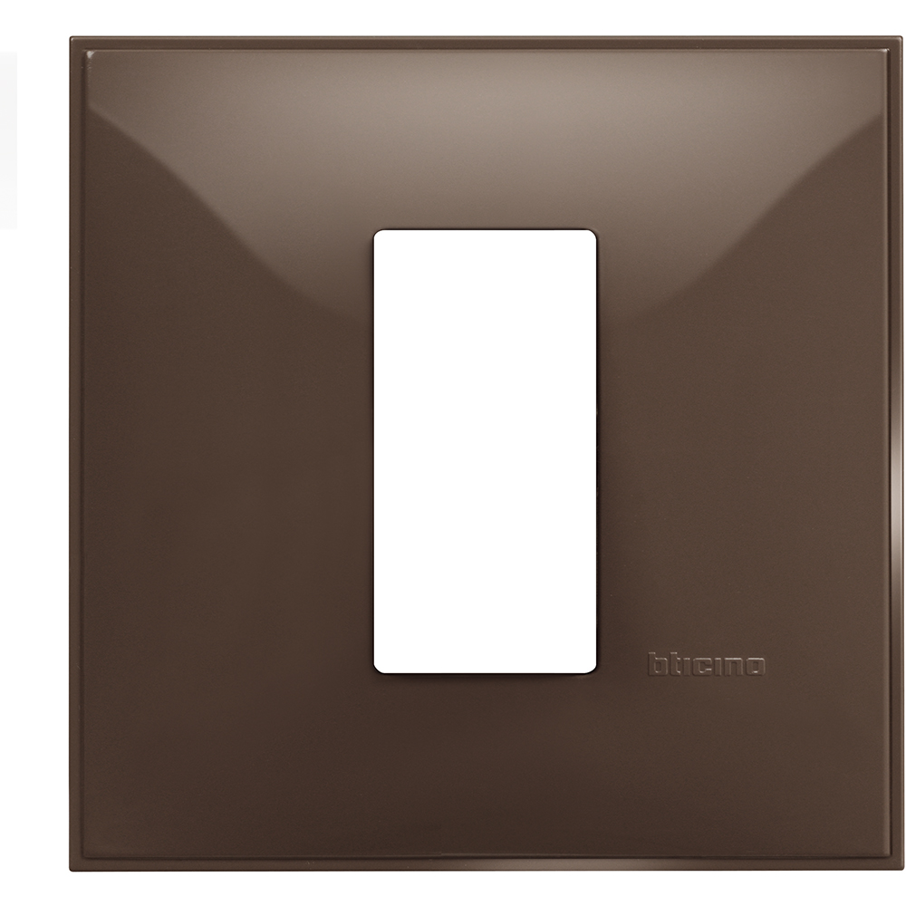 BTICINO - R4801MK cover plate - 1 centered module - Moka
