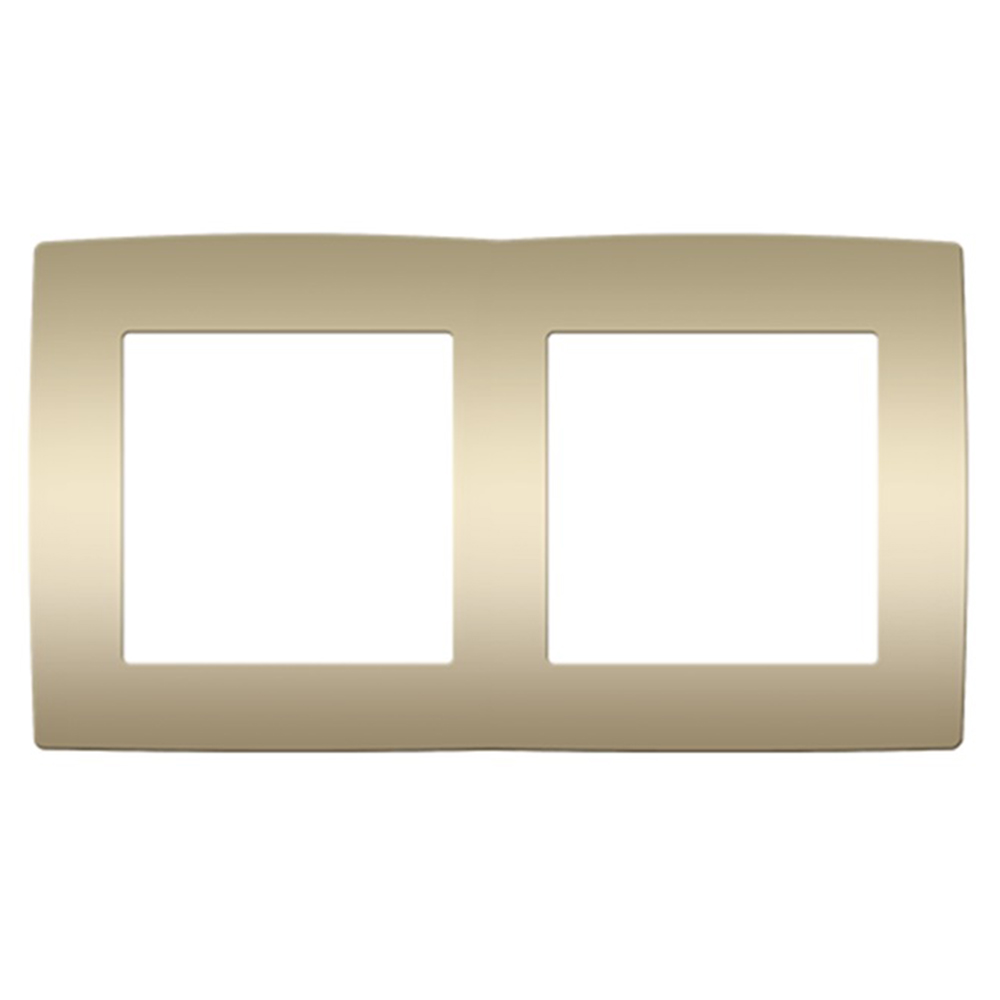 ACA LIGHTING - PRIME 2 GANG FRAME IP20 MATT CHAMPAGNE 1000119104