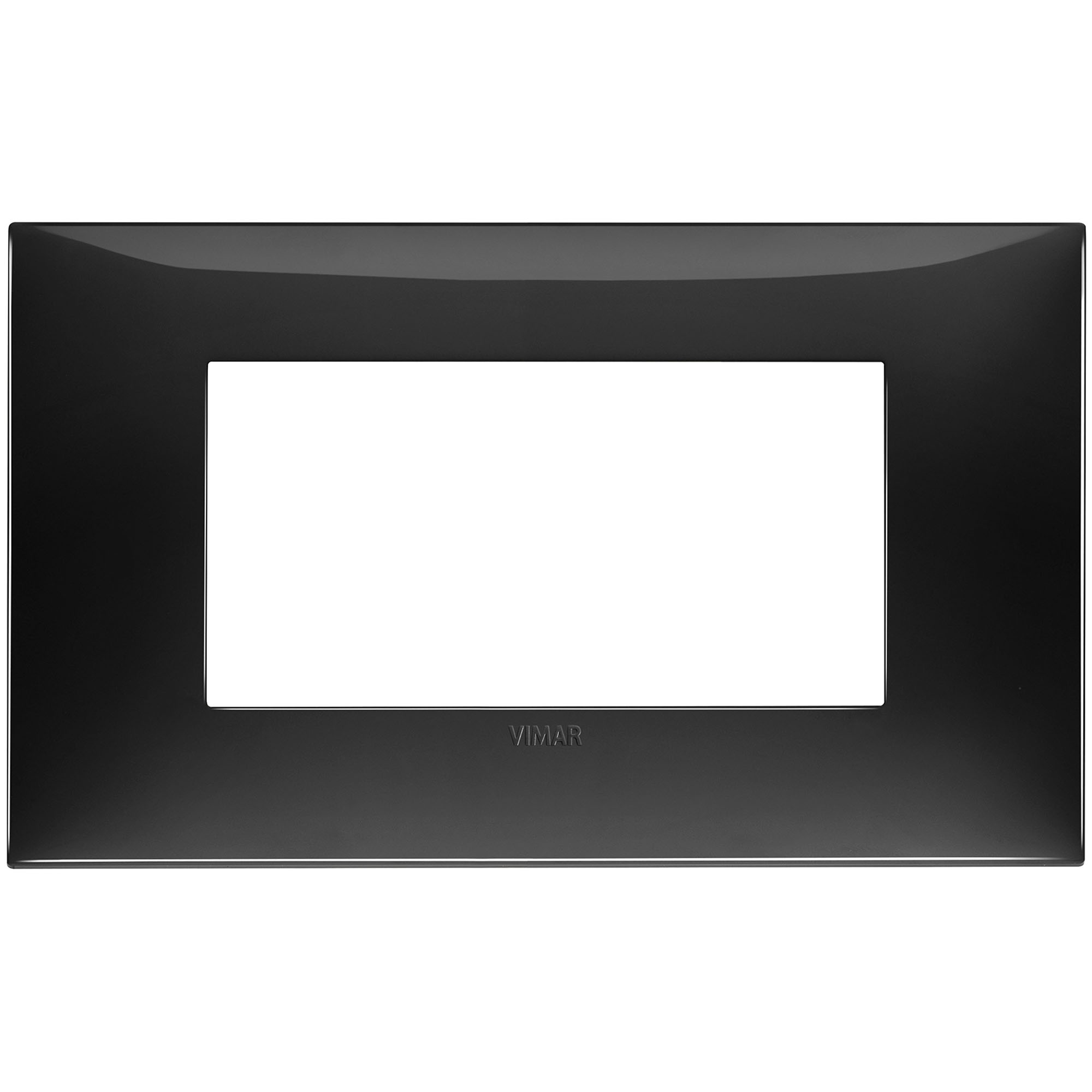 VIMAR - 09674.04 cover plate - 4 centered module black color NEVE UP