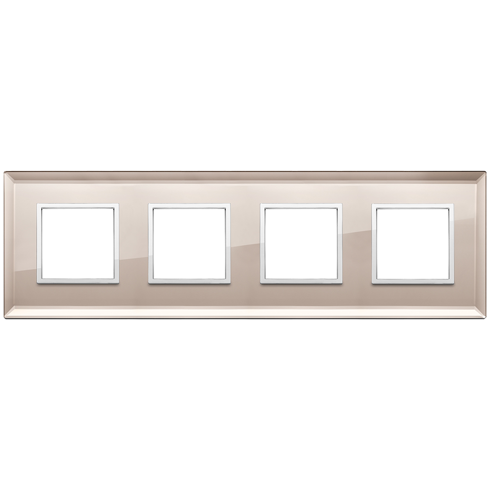 VIMAR - 21669.75 - Plate 8M (2+2+2+2) 71mm bronze mirror