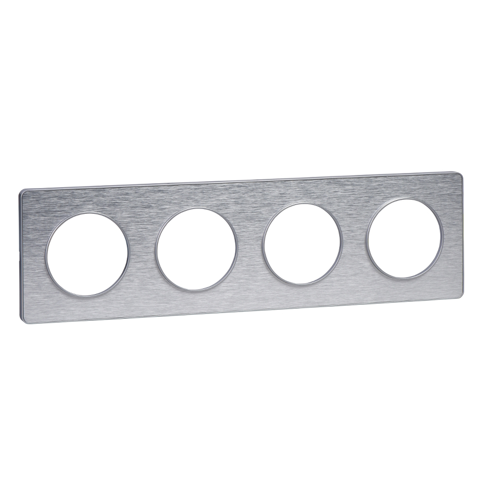 SCHNEIDER ELECTRIC - S530808J Odace Touch aluminium декоративна рамка четворна драскан алуминий