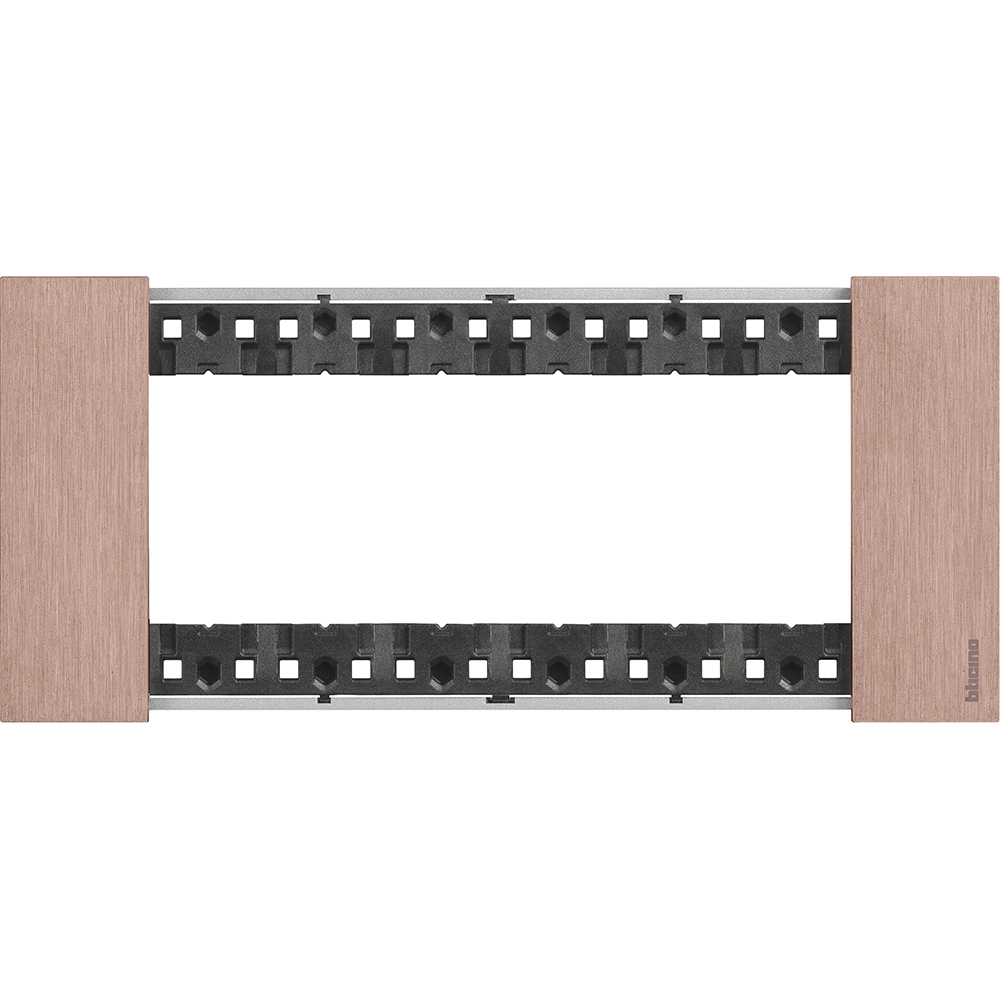 BTICINO - KA4806ZM 6 modules Living Now Plate - copper - material: metal