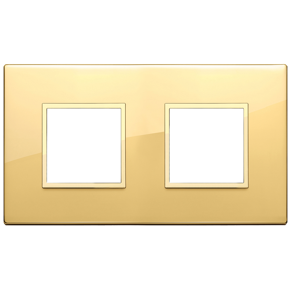 VIMAR - 21643.G09 - Plate 4M (2+2) 71mm polished gold