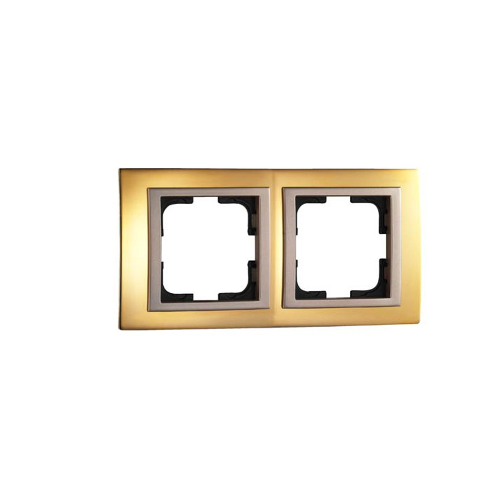MONO ELECTRIC - MN-106-440000-161 Gold 2gang Frame Style Chrome