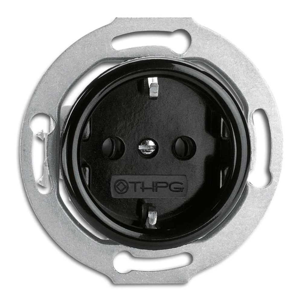 THPG - Schuko ooutlet 16А bakelite black 173038