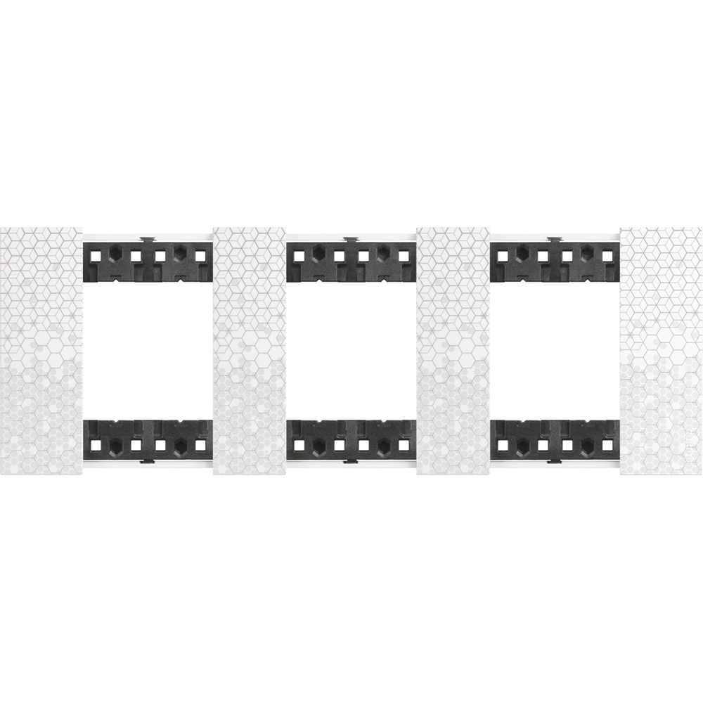 BTICINO - KA4802M3MW 2+2+2  modules Living Now cover plate - pixel