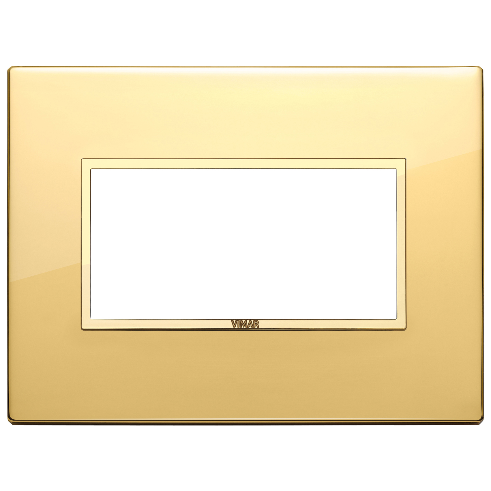 VIMAR - 21654.G09 - Plate 4M aluminium polished gold