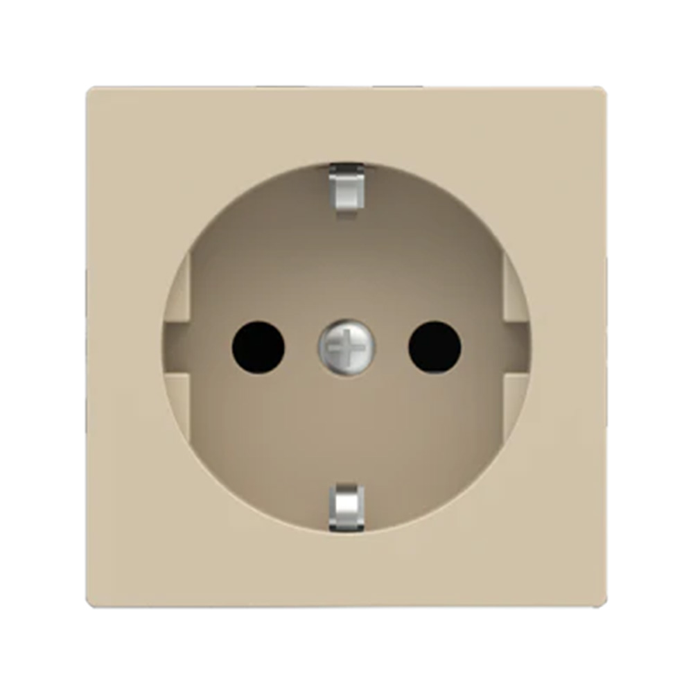Ekinex - Faceplate for socket Schuko 55x55 Fenix Beige - EK-PSC-DE-FBL