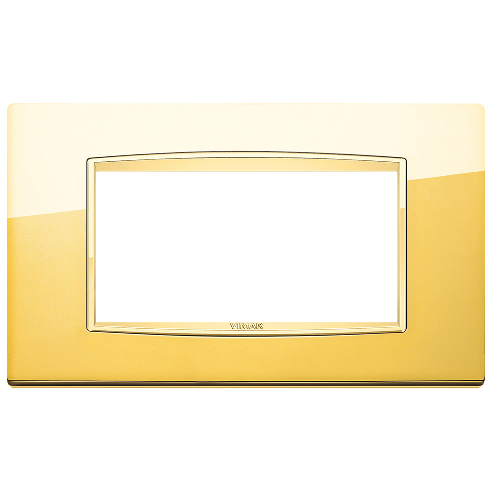 VIMAR - 20654.G24 - Eikon Chrome Рамка 4М италиански стандарт Polished gold