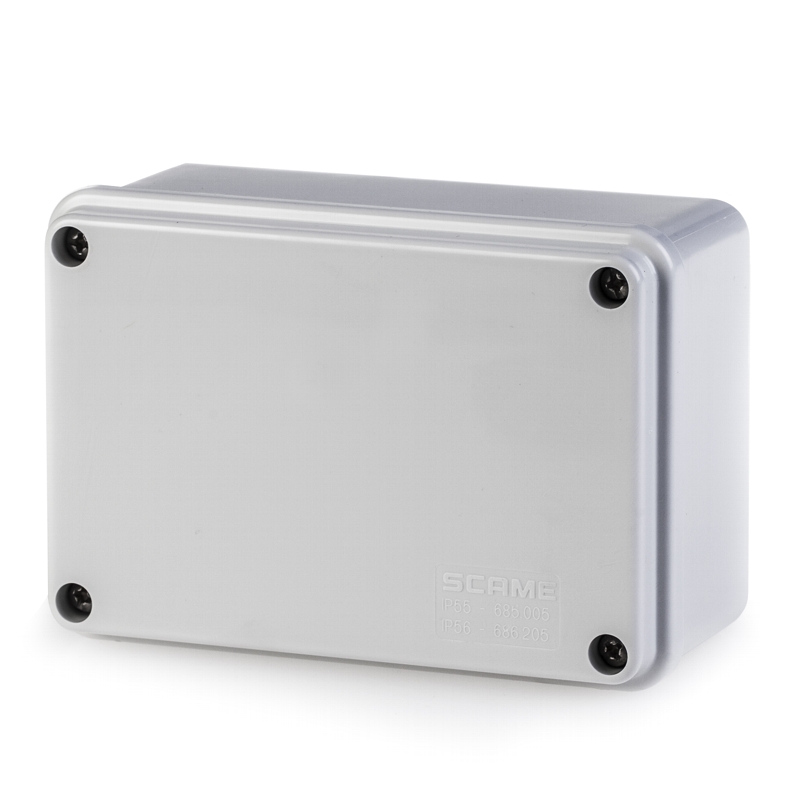 SCAME - Junction Box 120х80х50mm IP56, UV, solid walls, screw closure Scabox  686.205
