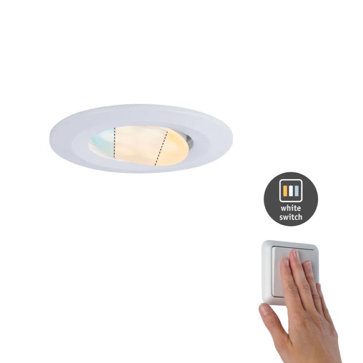 PAULMANN - LED Recessed light 92998 CALLA single light swiveling ⚡ IP65 ...