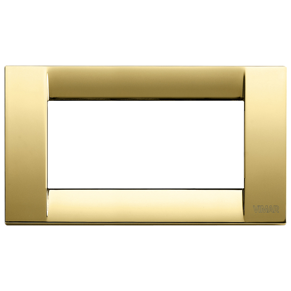 VIMAR - 16734.32 - Classica plate 4M metal polished gold