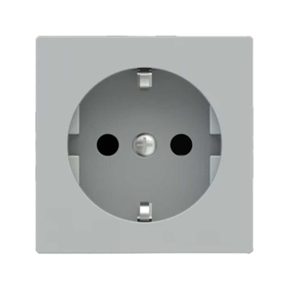 Ekinex - Faceplate for socket Schuko 55x55 Fenix Grey Ephesus - EK-PSC-DE-FGE