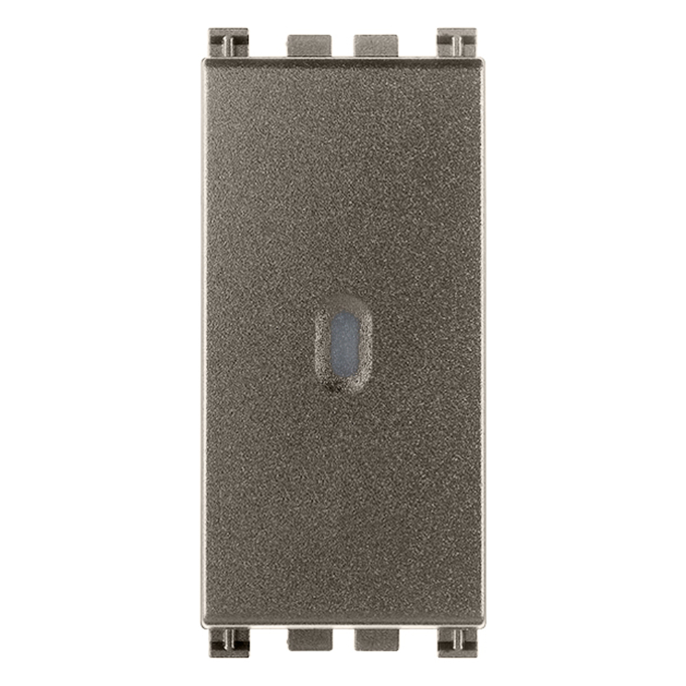 Interrupteur 1/2 Module 1P 10AX Gewiss – Finition Titane, Classe !