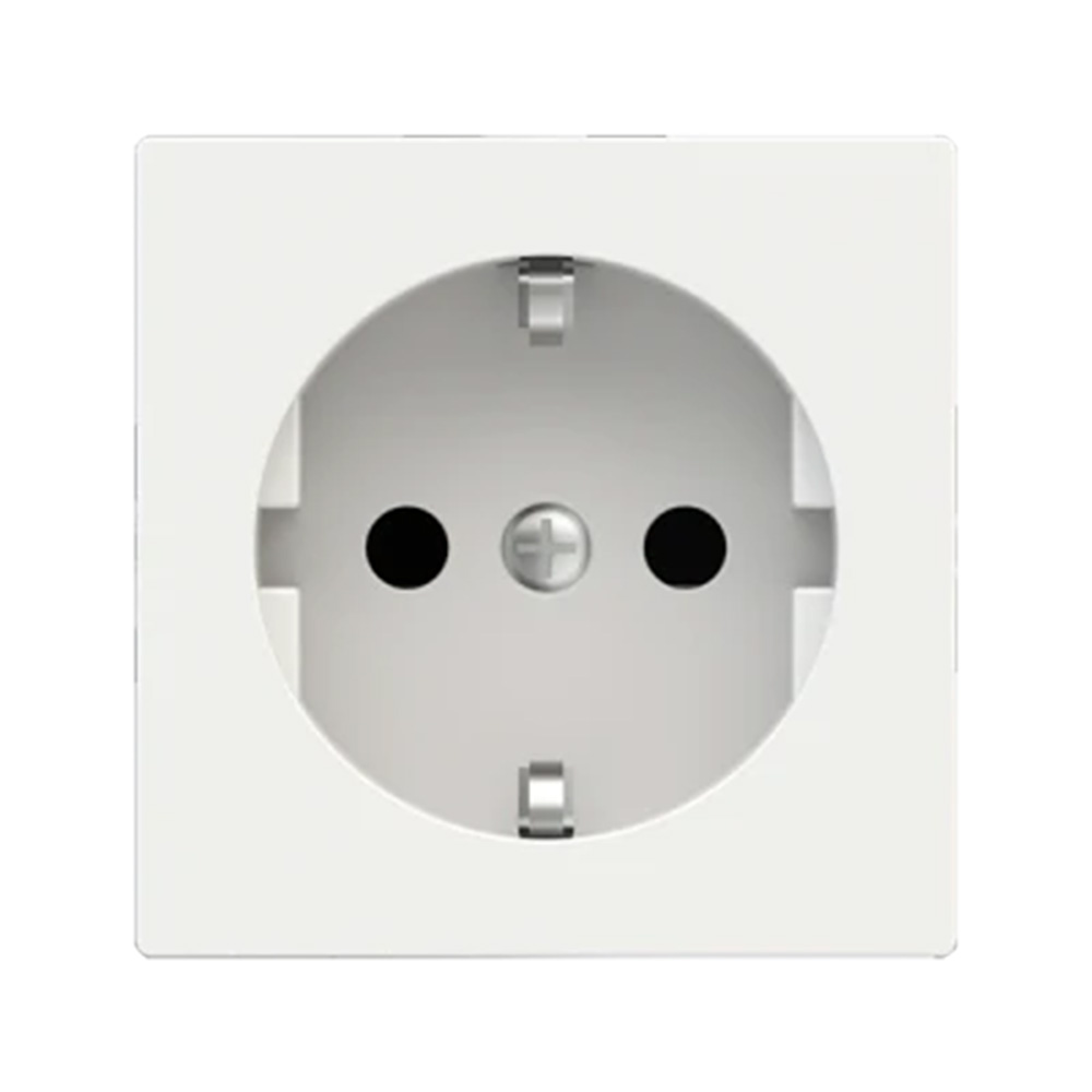 Ekinex - Faceplate for socket Schuko 55x55 Fenix White - EK-PSC-DE-FBM