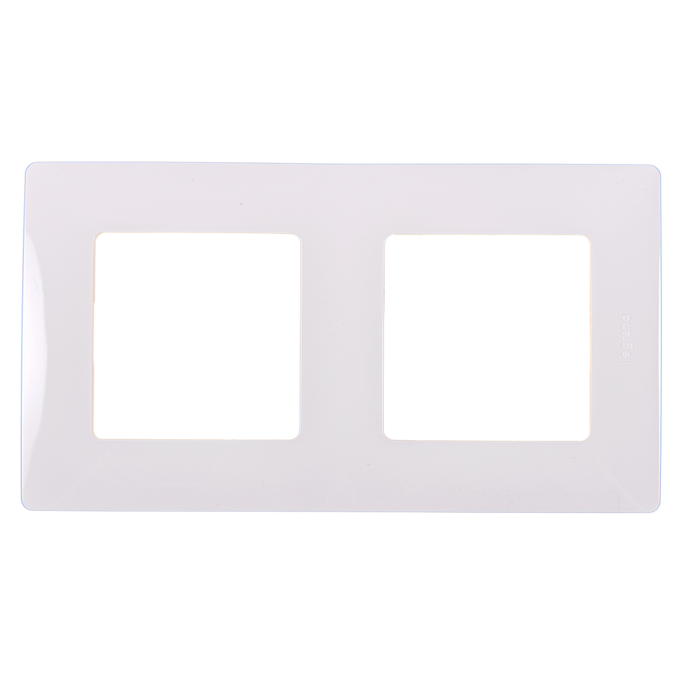 LEGRAND - 6 650 02 Plate Niloé - 2 gang - white