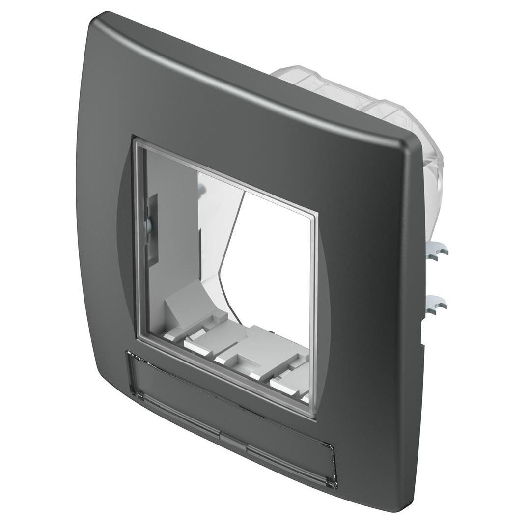 TEM - CM23AT Frame 2M IP44 for sockets, color Anthracite, Modul