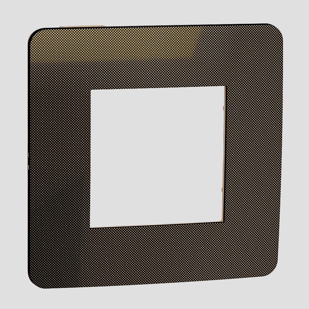 SCHNEIDER ELECTRIC - NU280251 New Unica - cover frame - 1 gang - 1 x 2 modules - bronze/ ivory coarse surface 