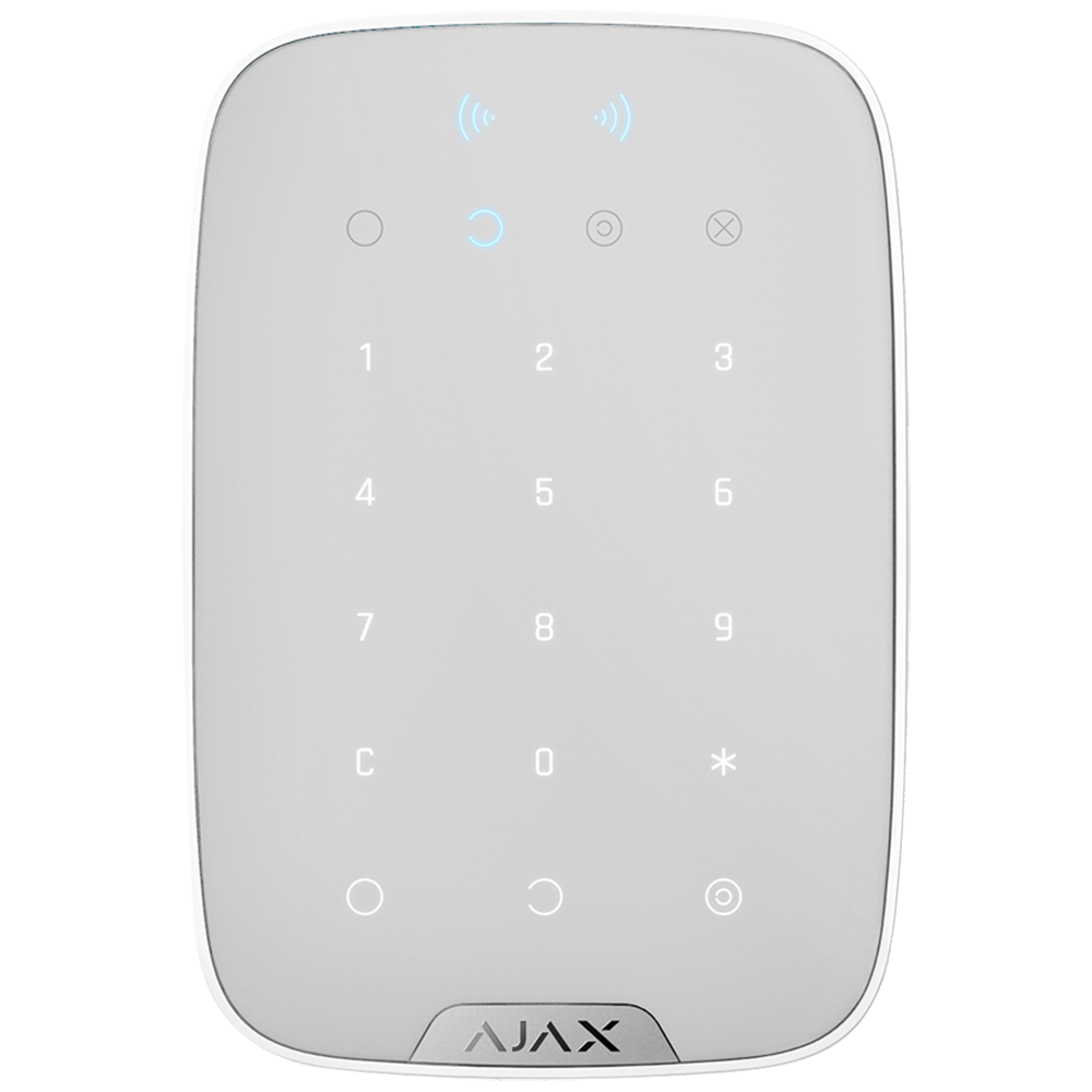 AJAX - Wireless touch keypad with LED indication and RFID, white, KeyPad Plus 38253.83.WH1