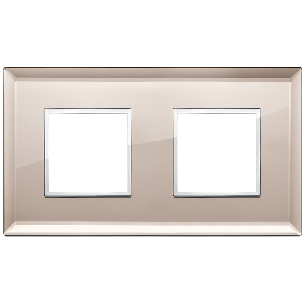 VIMAR - 21643.75 - Plate 4M (2+2) 71mm bronze mirror 