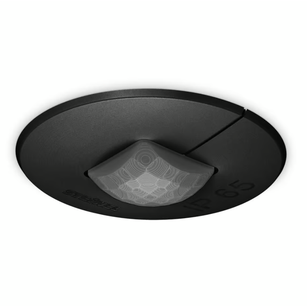 STEINEL - PIR presence detector, for ceiling mounting, 360°, range 4 x 4 m @ h=2.8 m, IP65, IR Quattro MICRO, black SL068639