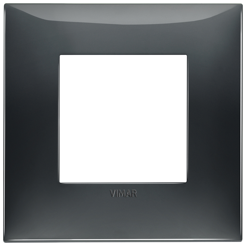 VIMAR - 09662.03 cover plate - 2 centered module slate grey color NEVE UP
