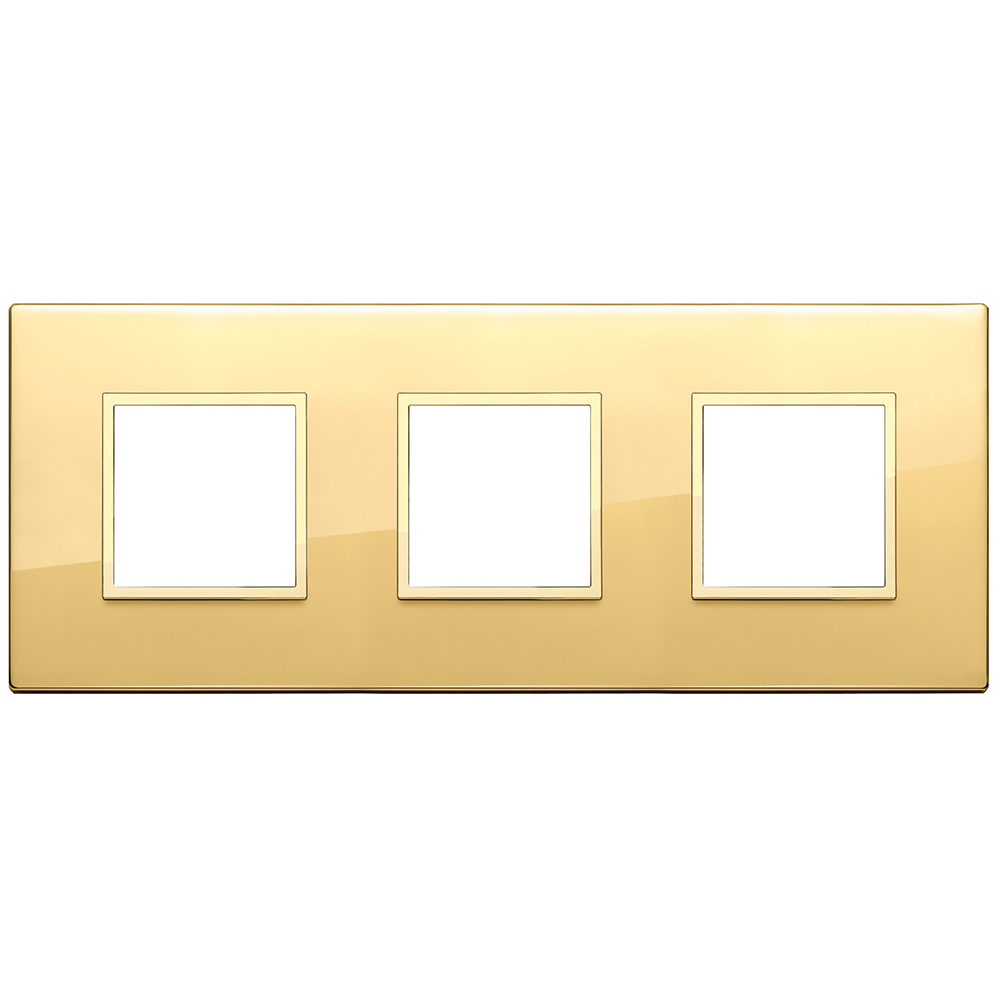 VIMAR - 21644.G09 - Plate 6M (2+2+2) 71mm polished gold
